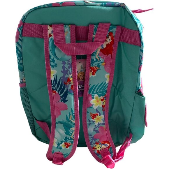 🆕 Disney The Little Mermaid Green Kids 16 inch School Backpack - Picture 2 of 6